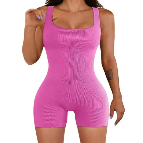 Seamless One-Piece Short Yoga Clothes Sportswear Women's Gym Push Up