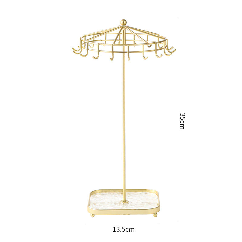 New Detachable Metal Acrylic Stand Rotating Necklace Display Rack Minimalist Jewelry Organizer