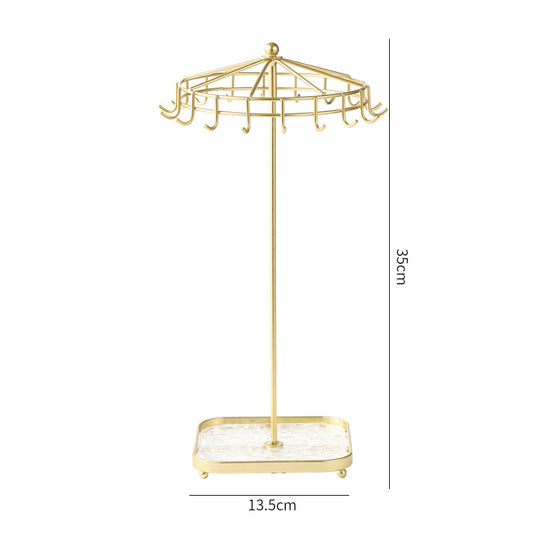New Detachable Metal Acrylic Stand Rotating Necklace Display Rack Minimalist Jewelry Organizer