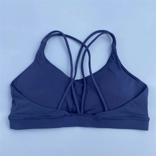 Solid Color soft high strength Women Fitness Bra Tight Sport Top