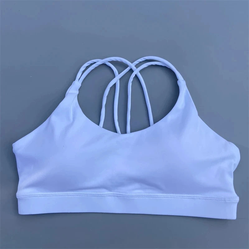 Solid Color soft high strength Women Fitness Bra Tight Sport Top