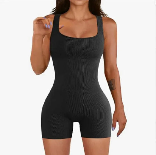 Seamless One-Piece Short Yoga Clothes Sportswear Women's Gym Push Up