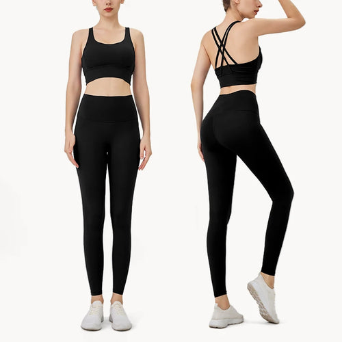 2024 New 2 Piece Yoga Clothes Women's Tracksuit Quick Dry Set