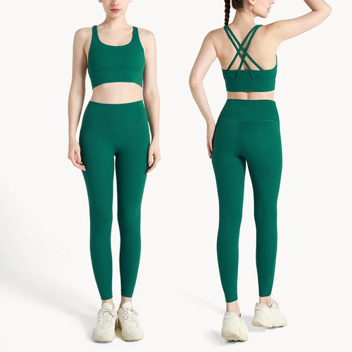 2024 New 2 Piece Yoga Clothes Women's Tracksuit Quick Dry Set