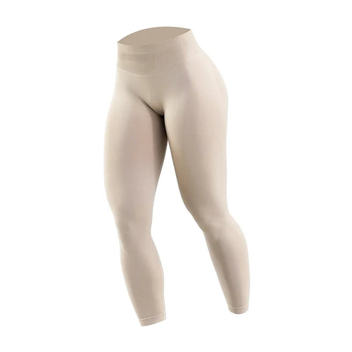 Women Three Waist Gym Yoga Pants High Waist Peach Buttocks Solid Color