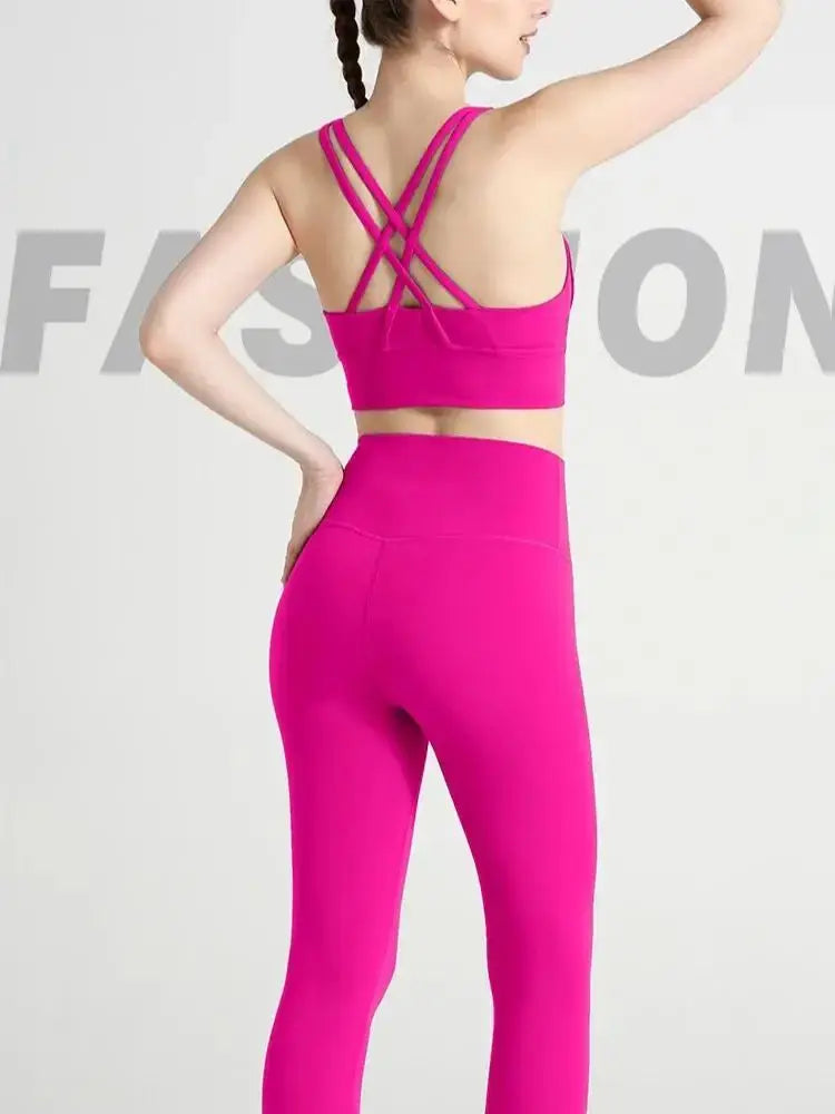 2024 New 2 Piece Yoga Clothes Women's Tracksuit Quick Dry Set
