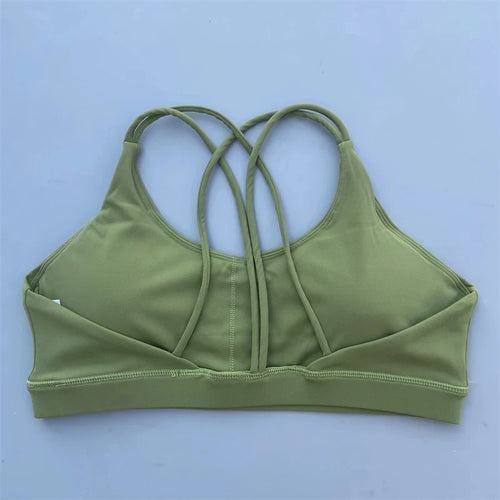 Solid Color soft high strength Women Fitness Bra Tight Sport Top