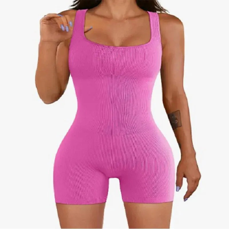 Seamless One-Piece Short Yoga Clothes Sportswear Women's Gym Push Up