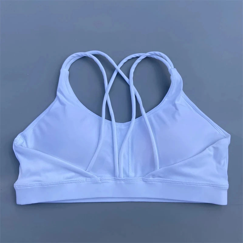 Solid Color soft high strength Women Fitness Bra Tight Sport Top