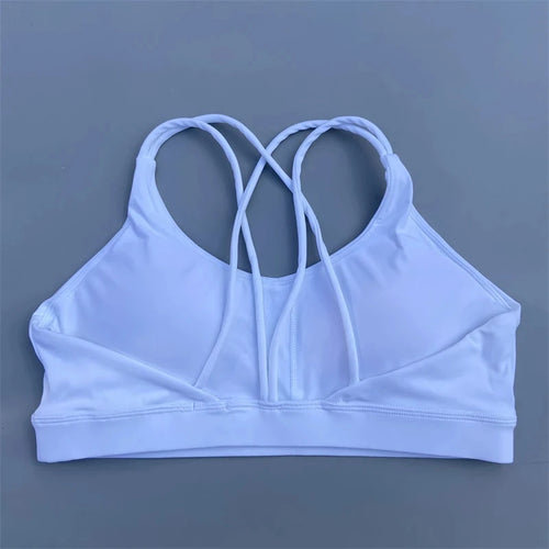 Solid Color soft high strength Women Fitness Bra Tight Sport Top