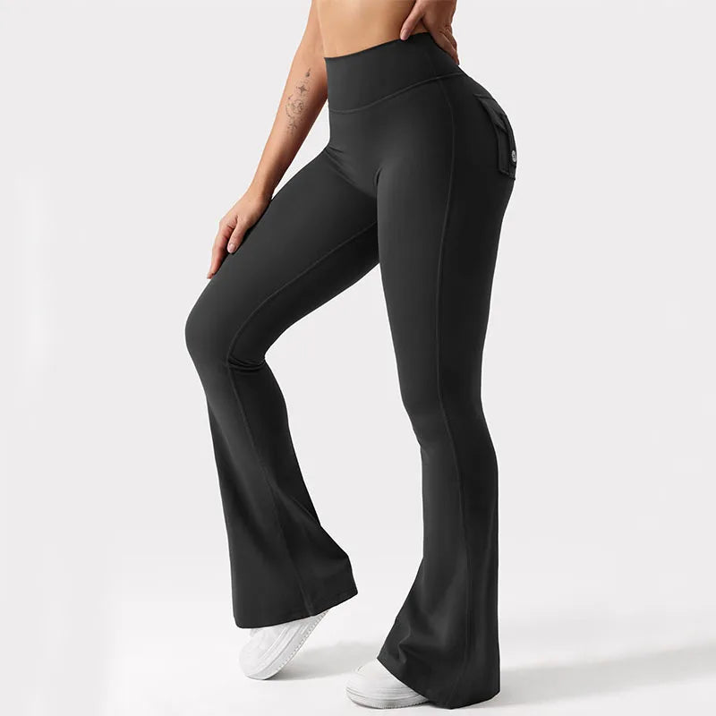 2024 Newest Women Wide Leg High Stretch Yoga Leggings Naked Feeling