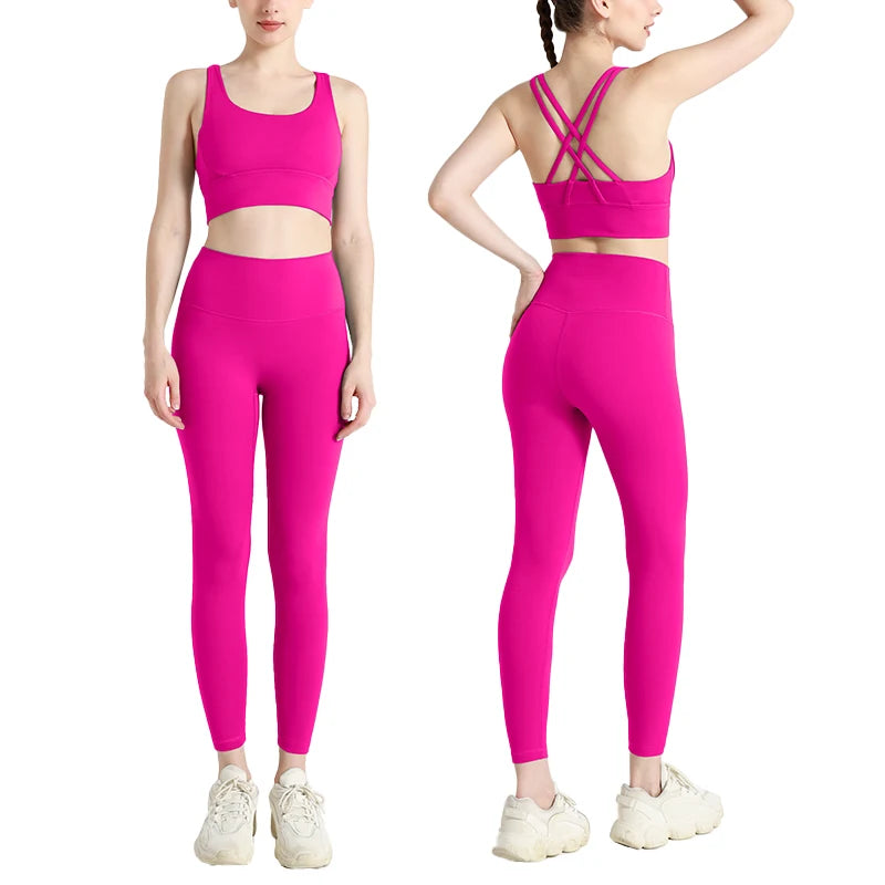 2024 New 2 Piece Yoga Clothes Women's Tracksuit Quick Dry Set