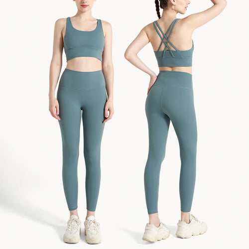 2024 New 2 Piece Yoga Clothes Women's Tracksuit Quick Dry Set