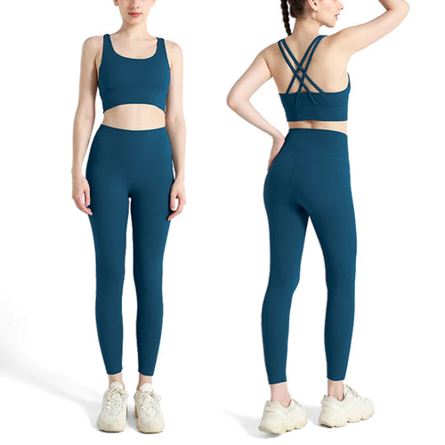 2024 New 2 Piece Yoga Clothes Women's Tracksuit Quick Dry Set