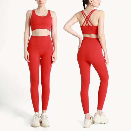 2024 New 2 Piece Yoga Clothes Women's Tracksuit Quick Dry Set