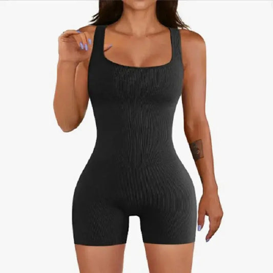 Seamless One-Piece Short Yoga Clothes Sportswear Women's Gym Push Up