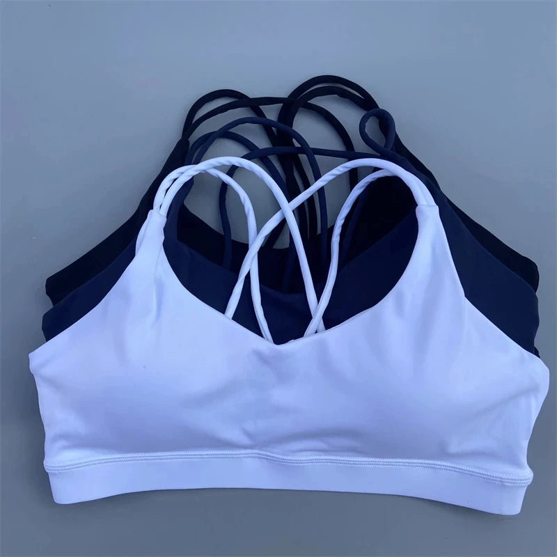 Solid Color soft high strength Women Fitness Bra Tight Sport Top
