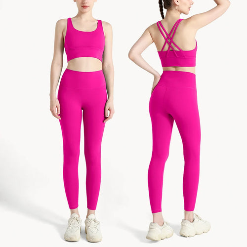 2024 New 2 Piece Yoga Clothes Women's Tracksuit Quick Dry Set