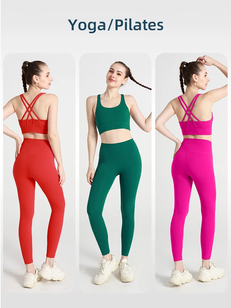 2024 New 2 Piece Yoga Clothes Women's Tracksuit Quick Dry Set