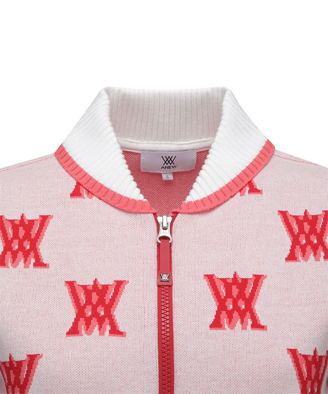 ANEW Golf: Women Back New Logo Cardigan - White