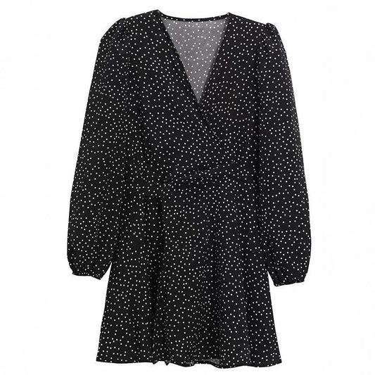 Women's Black Temperament Midi Dress