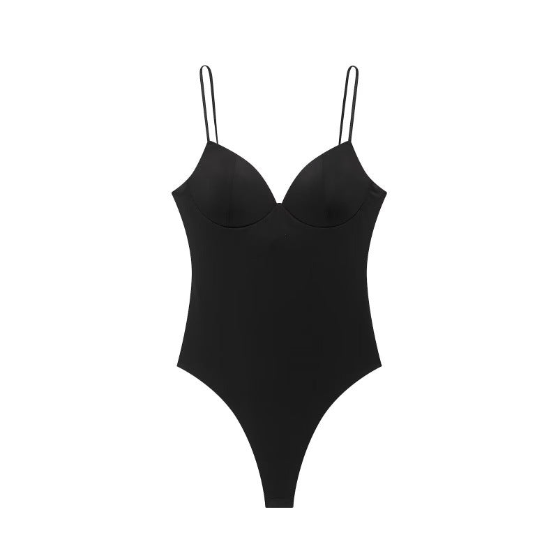 Women's Fashionable And Sexy Heart-neck Bodysuit