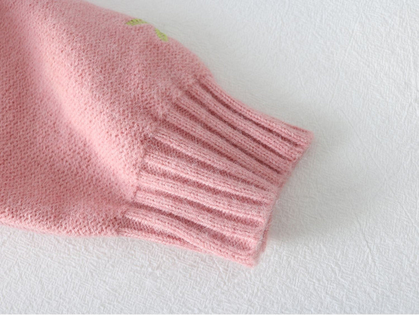 Preppy Style Floral Embroidery Knit Cardigans Sweater Women O Neck