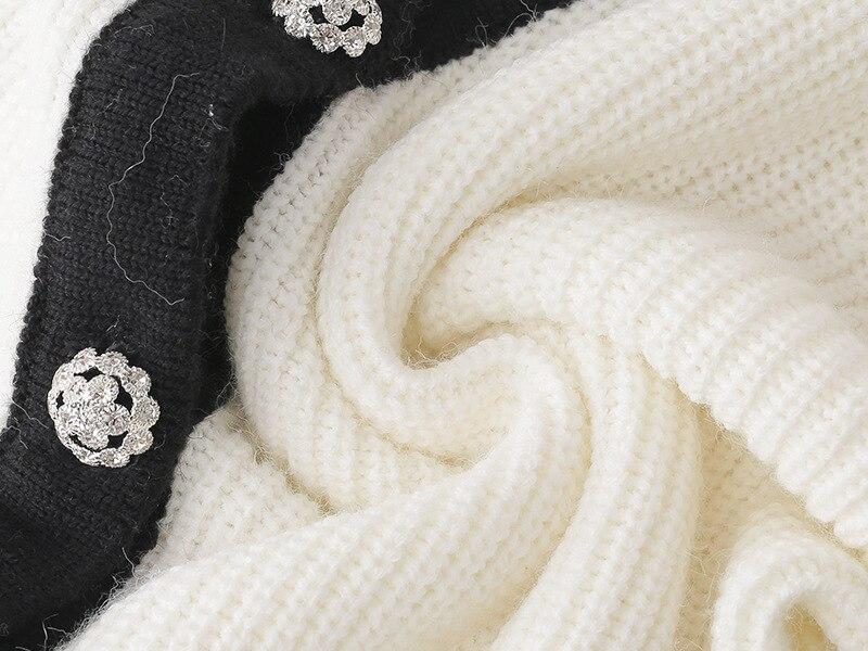 Women Cardigans Patchwork V-Neck Bow Loose Knitted Sweater Spring